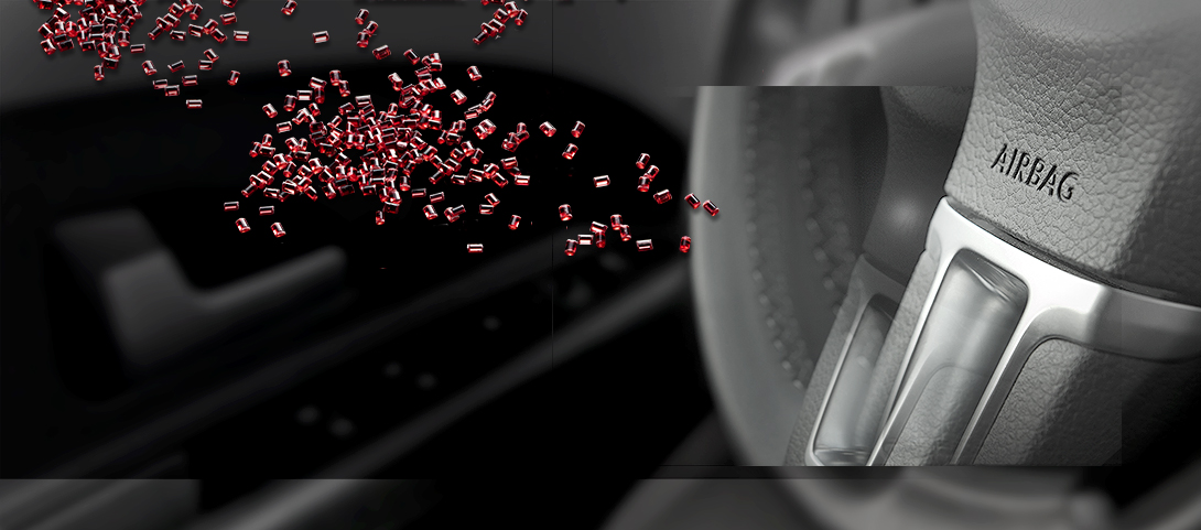 [LUPOL] Airbags to protect you safely LUPOL LG Chem Moderne Werkstoffe Technischer Kunststoff auf Basis von PP mit verbesserten mechanischen Eigenschaften und Hitzebeständigkeit